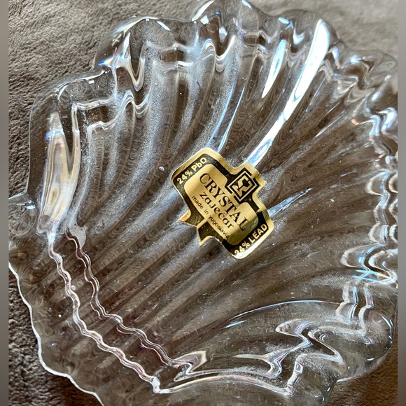 Vintage Zajecar Crystal Shell Trinket Box made in Yugoslavia - Picture 3 of 8